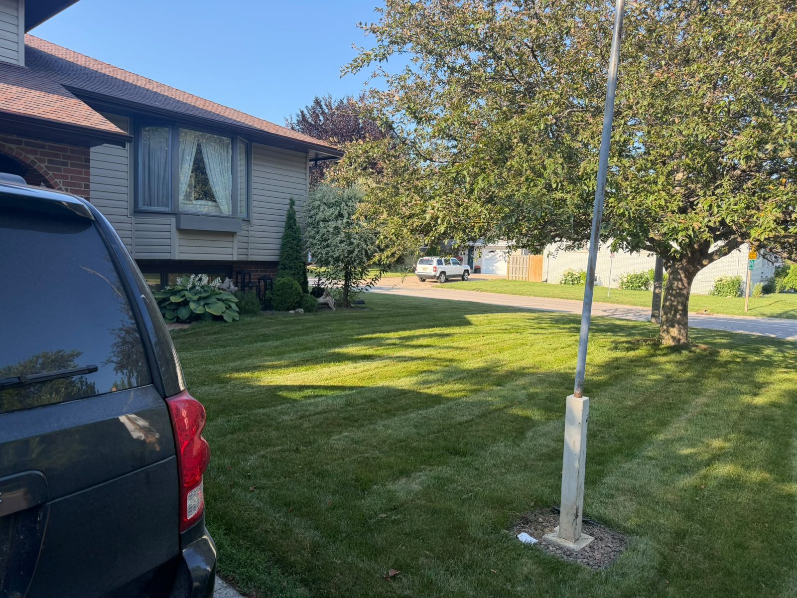 Freshly Mowed Front Lawn in Windsor-Essex County